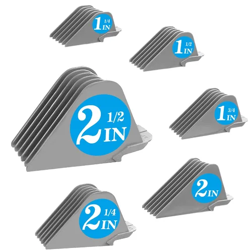 Vista 9 de Protectores de cortapelos para Wahl 10 12 14 16 18 20 Protectores de Cortapelos para el Cabello 6pcs Accesorios Extra Largos de Protectores de Negro