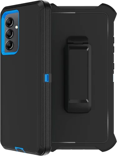 Vista 14 de Funda para Samsung Galaxy A14 5G con funda de clip para cinturón, 2 protectores de pantalla de vidrio, resistente grado militar, cuerpo completo, a
