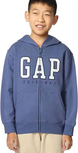 Vista 12 de GAP Sudadera con capucha y cremallera completa con logotipo para niños