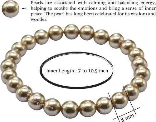 Vista 11 de Amazing Gemstone Crystal Bracelet for Women Men's Gifts - Protection Healing Crystal Bracelet - 8mm Gemstone Beaded Stretchable Bracelet Pulseras