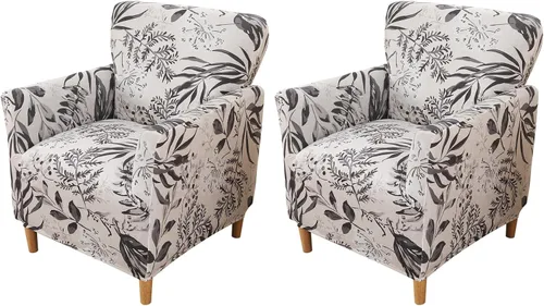 Vista 12 de FUANGUI Funda para Sillón de Banquete con Brazos Fundas para Sillas Elásticas Funda para Sillón Club Funda Suave para Sillón Sofá Cubiertas