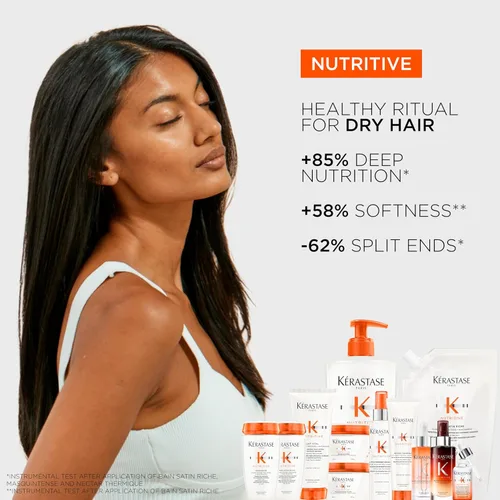 Vista 5 de Kerastase Nutritive Bain Satin Riche - Recambio de champú para cabello seco