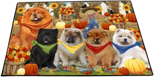 Vista 19 de Doggie of the Day Chow Chow Dogs Floor Mat - 4th of July Independence Day - Best Dog Doormat - Protector Decor - Unique Portrait Art - Premium