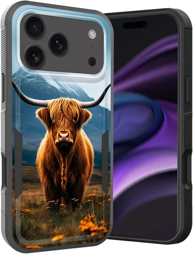 Vista 54 de Funda para iPhone Air, doble capa híbrida resistente resistente a prueba de golpes de policarbonato duro + funda protectora de silicona suave