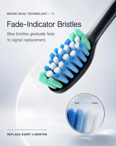 Vista 4 de MySmile Cabezales de repuesto para cepillos de dientes eléctricos UC605, 6 paquetes (negro) Soft DuPont Bristles for Sensitive Teeth & Gums