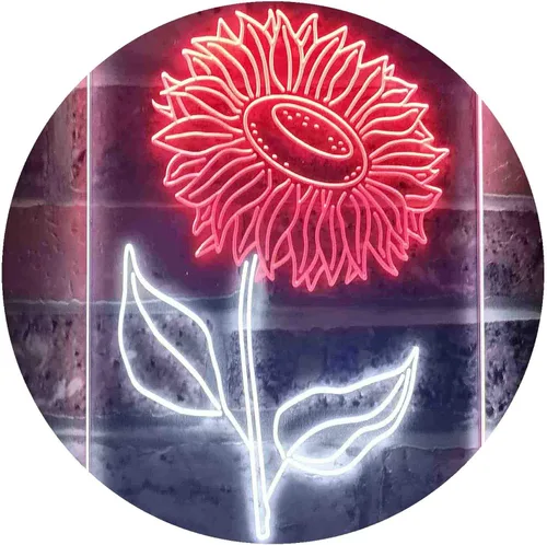 Vista 17 de ADVPRO Letrero de neón LED de doble color para sala de girasol, azul y rojo, 8.5 x 12 pulgadas st6s23-i3533-br