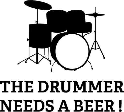 Vista 2 de CafePress Drummer - Vaso de cerveza para beber, 16 onzas Clear - Cerveza de batería