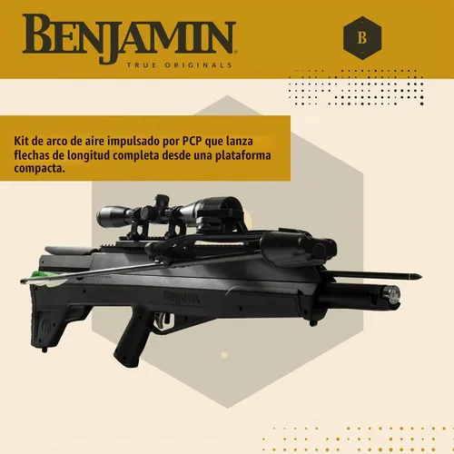 Vista 4 de Benjamin BPABX Airbow, por Crosman Diseño Bull-Pup – 33.5 pulgadas de longitud total – Bomba de aire comprimido no incluida