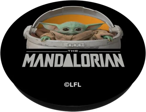 Vista 2 de Star Wars The Mandalorian The Child Flotante Pod PopSockets PopGrip: Agarre intercambiable para teléfonos y tabletas