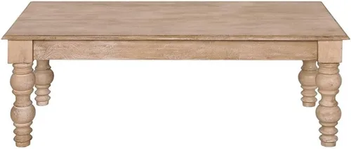 Vista 9 de Casartis Living James - Mesa de centro de madera maciza de mango de 18 pulgadas, color natural