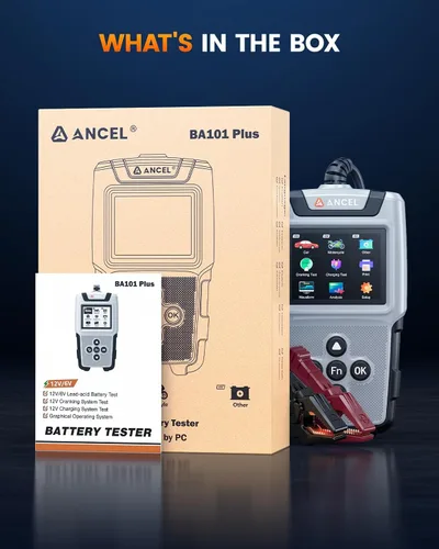 Vista 9 de ANCEL BA101 Plus Probador de Batería de Auto 6V 12V, Probador de Carga 20-2000 CCA, Analizador Digital de Alternador Automotriz, Herramienta
