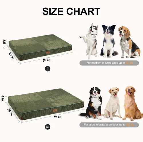 Vista 6 de FUKUMARU Cama para Perros, Camas Ortopédicas de Pana Engrosada para Perros con Funda Lavable, Cama Grande Impermeable para Perros para Jaula