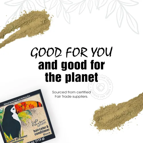 Vista 8 de Light Mountain Tinte y acondicionador para el cabello de henna, tinte negro para hombres y mujeres, polvo orgánico de hoja de henna y botánicos, sin