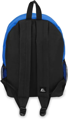 Vista 4 de Everest Equipaje Mochila con frontal y bolsillos laterales, AzulNegro), BP2072-RBLBK