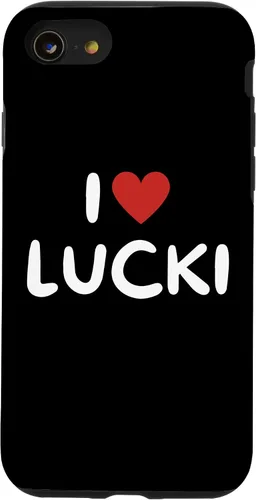 Vista 26 de Funda con corazón rojo para iPhone 16 I Love Lucki