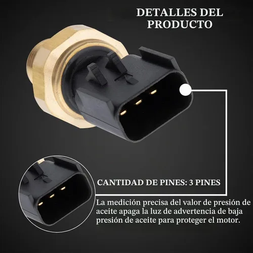Vista 6 de Sensor de interruptor de presión de aceite del motor 68145662AB se adapta a