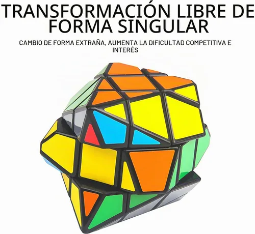 Vista 6 de UMESCENE - Cubo hexagonal de dipirámide de 3 x 3 velocidades, cubo mágico de 3 x 3, rompecabezas de doble cono