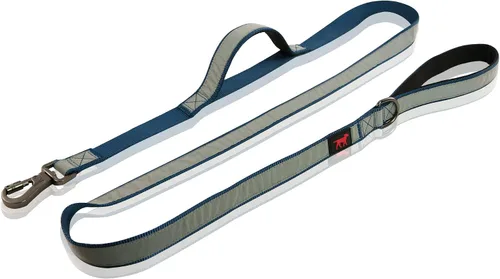 Vista 8 de Tuff Pupper Correa reflectante extrema para perros, resistente de doble asa para sostener perros fuertes, refleja para paseos nocturnos seguros