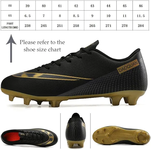 Vista 2 de Aiqzsh Zapatos deportivos de fútbol para hombre, zapatos de fútbol profesionales, transpirables para deportes al aire libre, corrercompetencia