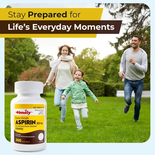 Vista 7 de Time-Cap-Labs - 300 unidades de aspirina de fuerza regular de 325 mg para adultos, en comparación con Bayer, tabletas de aspirina de fuerza regular
