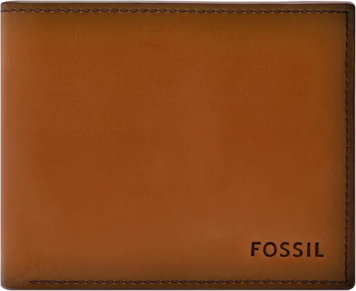 Vista 9 de Fossil Derrick - Cartera de piel con bloqueo RFID, plegable con identificación abatible, color negro