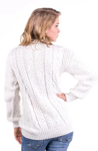 Vista 2 de Gamboa Suéteres de alpaca para mujer, suéter de punto ligero para mujer