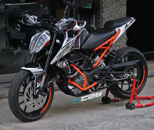 Vista 2 de Nuevo Kit gráfico para ktm 390 250 125 duke Graphic Decal Kit (FP-W) (125, Mate)