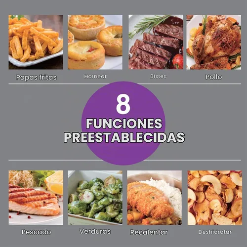 Vista 7 de Salton Flip & Cook - Freidora de aire 3 en 1 de 5.8 cuartos de galón, parrilla y deshidratador con ventana de visualización