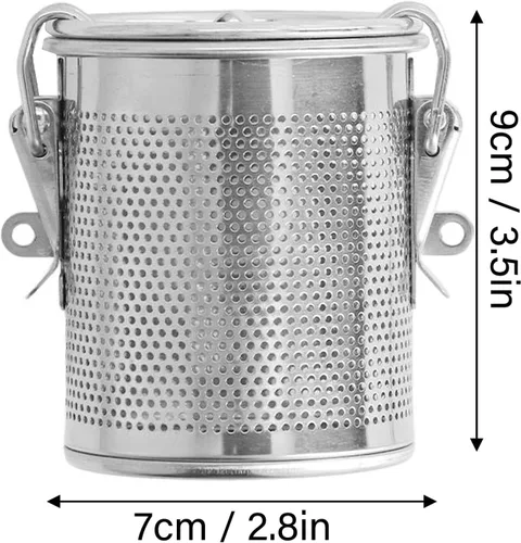 Vista 2 de Bolsa de condimentos de acero inoxidable, coladores y filtros de té, infusor de té, filtro multiusos, colador de condimentos, colador de condimentos