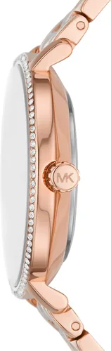 Vista 2 de Michael Kors Mini reloj Pyper de dos manos de acero inoxidable para mujer MK4588 - Reloj de malla de acero inoxidable de dos manecillas