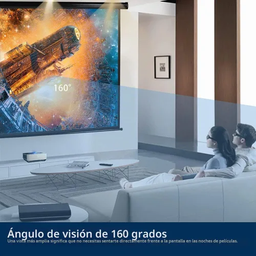 Vista 3 de Kayle Pantalla de proyector motorizada de 110 pulgadas, pantalla de proyección automática diagonal eléctrica, pantalla de películas HD para cine