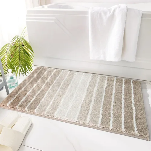 Vista 10 de Alfombra de baño antideslizante, extra suave y absorbente, lavable a máquina, tapetes de baño para suelo de baño, bañera y ducha, 18 x 24 pulgadas