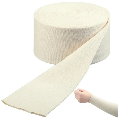 Vista 10 de Tondiamo Rollo de Gasa Tubular de Algodón, Calcetín Tubular para Brazo, Calcetín Elástico para Pierna, Tubo de Compresión, Vendaje de Manga Tubular