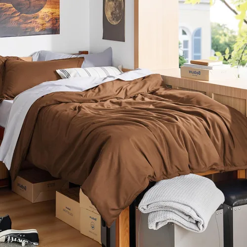 Vista 84 de Bedsure - Juego de funda de edredón tamaño individual/individual XL - Juego de ropa de cama suave de microfibra cepillada doble para niños