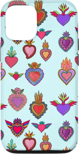 Vista 28 de Latinas Milagros Tin Hearts Phone Case Gift Watercolor Case for iPhone 17