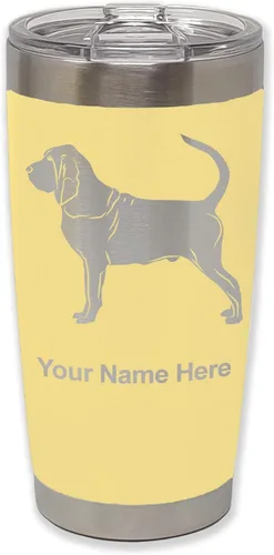 Vista 41 de LaserGram Vaso aislado al vacío de 20 onzas, perro sabueso, grabado personalizado incluido (negro)