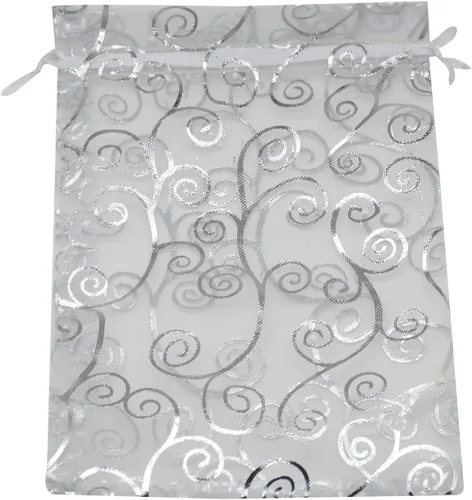 Vista 16 de Bolsa de organza con cordón de 5 x 7 pulgadas, 50 unidades, regalo fuerte, caramelo, B6ag, joyería, fiesta, boda, favor (negro)