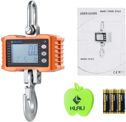 Vista 4 de Klau, balanza digital industrial 1000 k, resistente, balanza para colgar, anaranjado (S-orange) S Herramienta de medición inteligente