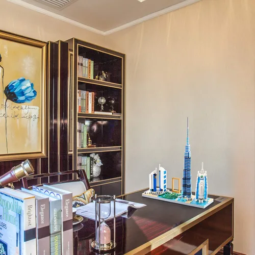 Vista 5 de Architecture Dubai Skyline - Kit de construcción de modelos coleccionables, juegos de microbloques para adultos, kit de modelo de regalo de 2545