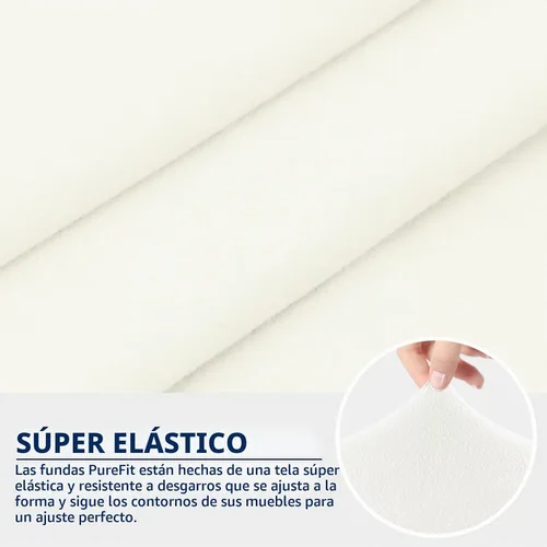 Vista 5 de PureFit Funda de sofá 100 % impermeable doble para sofás y sofás, funda elástica de forro polar antideslizante, lavable, protector de muebles a