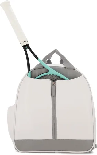 Vista 11 de AYRES Mochila de tenis – Amplia bolsa de tenis, pádel y pickleball para mujer Compartimento para raqueta de acceso rápido (para 2) Bolsa