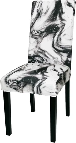 Vista 41 de Gibelle - Juego de 4 fundas para sillas de comedor, funda elástica de elastano para comedor, fundas extraíbles y lavables para sillas de cocina
