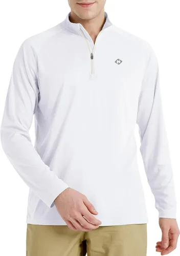Vista 23 de NAVISKIN Camisas de protección solar UPF 50+ para hombre, de manga larga, de secado rápido, ligeras Negro