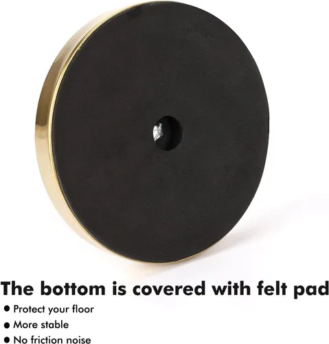 Vista 12 de Soporte de papel higiénico dorado, soporte de papel higiénico independiente con reserva para 4 rollos de repuesto, base resistente, estante