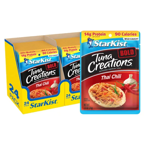 Vista 36 de StarKist Tuna Creations Ginger Sesame - Sabor de jengibre y sésamo para atún 14g Protein Per Serving, Wild Caught, Shelf Stable Seafood, Gluten
