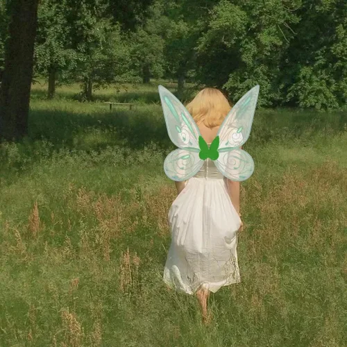 Vista 3 de LOHZAQ Butterfly Fairy Wings Costume for Women Girl Sparkle Princess Wing for Halloween