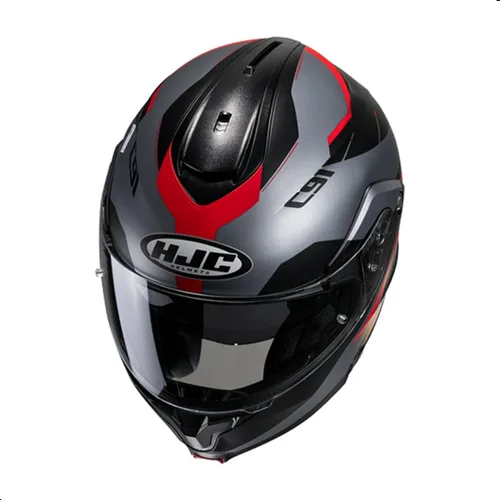 Vista 2 de Casco modular para motocicleta HJC C91 Karan con visor HJ-17 Pinlock, aprobado por DOT (MC1SF, X-Small)