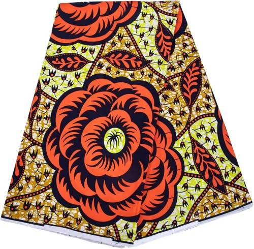 Vista 11 de Tela de algodón africana de impresión de cera Ankara de 6 yardas usada para ropa de fiesta artesanía DIY costura textiles 24FS1605