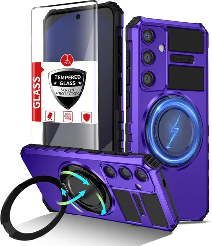 Vista 28 de Funda magnética para Samsung Galaxy Note 20 Ultra compatible con carga inalámbrica MagSafe, con 1 protector de pantalla, anillo de soporte integrado