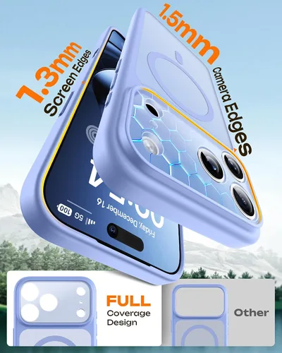Vista 76 de TOCOL Funda para iPhone 11, compatible con Magsafe, protección completa de cámara, imanes integrados, protección contra caídas, funda translúcida